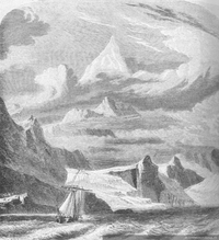 Tierra del Fuego. El monte Sarmiento visto desde el cabo Froward, hacia 1830