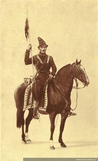 Soldado del regimiento de Los Andes, de Quiroga, 1838