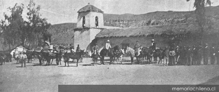 Plaza de Putre, hacia 1900