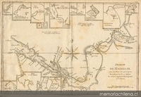 Detroit de Magellan avec les plans des principaux ports, Baves & ce Detroit, siglo XIX