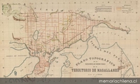 Plano topográfico de la hijuelación de los terrenos fiscales en el territorio de Magallanes, 1902