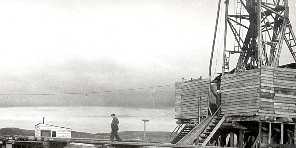 Plataforma petrolera en Tierra del Fuego