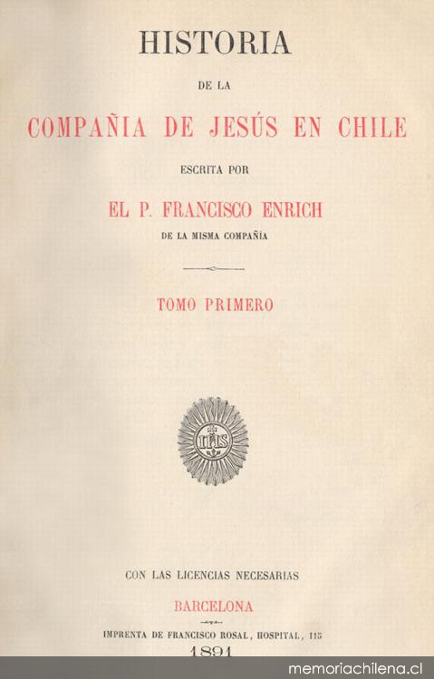 Historia de la Compañía de Jesús en Chile