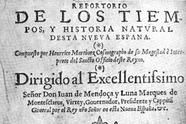 Reportorio de los tiempos y historia natural desta Nueva España, 1606