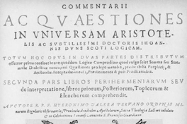 Comentarii ac quaestiones in universam Aristotelis ..., 1610