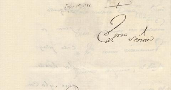 [Carta] 1736 Jul. 15, Quito [a] Joseph Patiño[manuscrito]