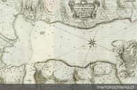 Plano de la baia y ciud. de Portovelo, 1736