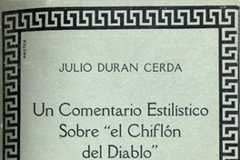 Un comentario estilístico sobre "El chiflón del diablo"