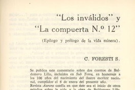 "Los inválidos" y "La compuerta No. 12"