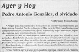 Ayer y hoy : Pedro Antonio González, el olvidado