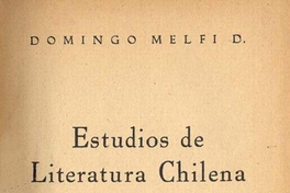 Estudios de literatura chilena