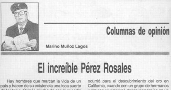 El increíble Pérez Rosales