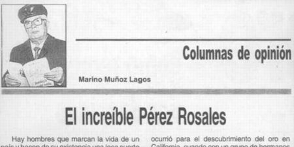 El increíble Pérez Rosales