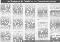 Los "Recuerdos del pasado" de don Vicente Pérez Rosales