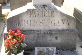 Detalle de la tumba de Alberto Blest Gana, Cementerio Pere Lachaise, Paris, Francia, noviembre 2003