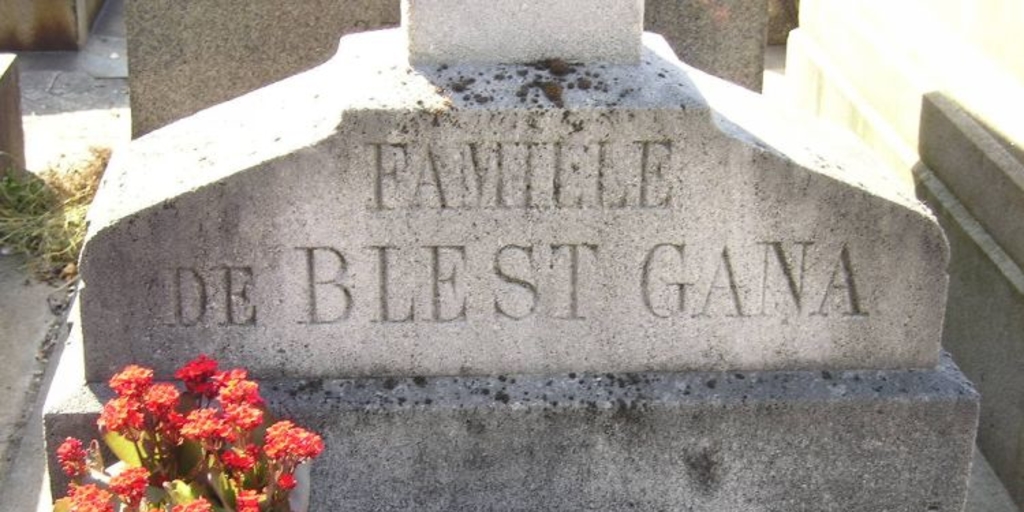 Detalle de la tumba de Alberto Blest Gana, Cementerio Pere Lachaise, Paris, Francia, noviembre 2003