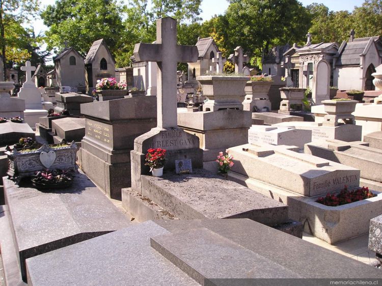 Tumba de Alberto Blest Gana, Cementerio Pere Lachaise, Paris, Francia, noviembre 2003