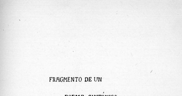 Fragmento de un poema sinfónico