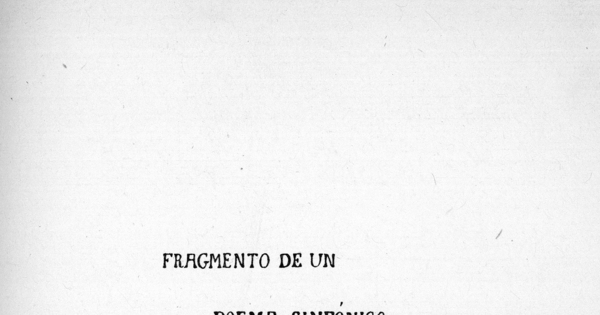 Fragmento de un poema sinfónico