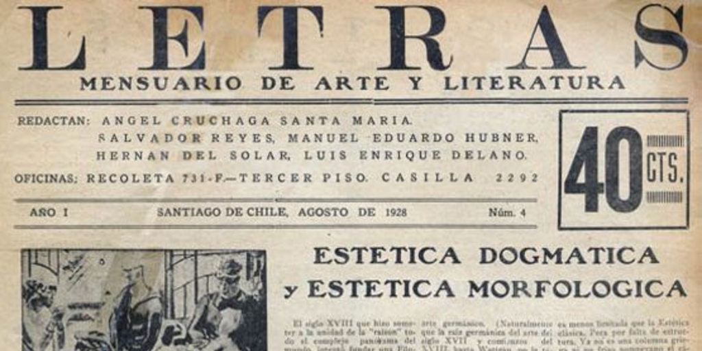 Letras no.4, agosto 1928