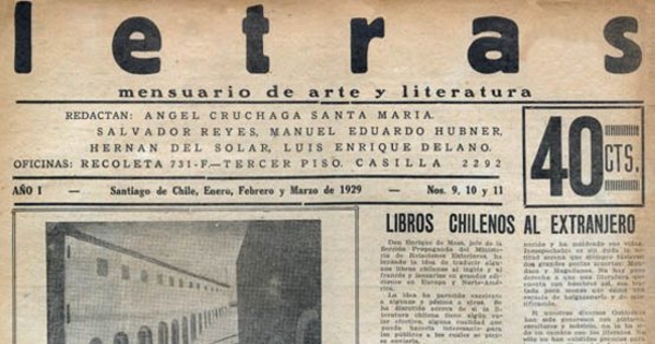 Letras no. 9-11, enero-marzo 1929
