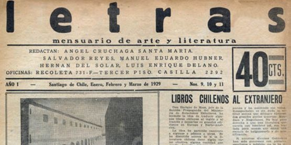 Letras no. 9-11, enero-marzo 1929