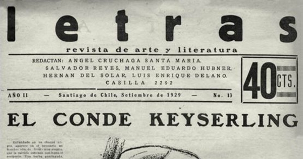 Letras no. 13, septiembre 1929