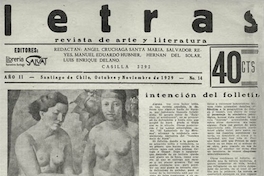 Letras no. 14, octubre y noviembre 1929