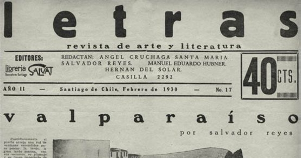 Letras no. 17, febrero de 1930