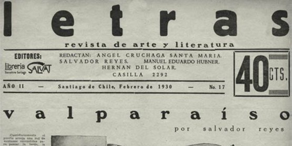 Letras no. 17, febrero de 1930