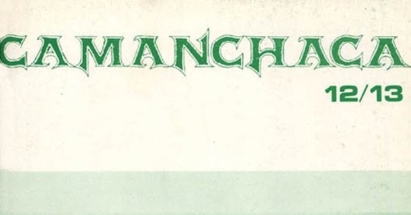 Camanchaca : revista ocasional, n° 12-13, invierno 1990
