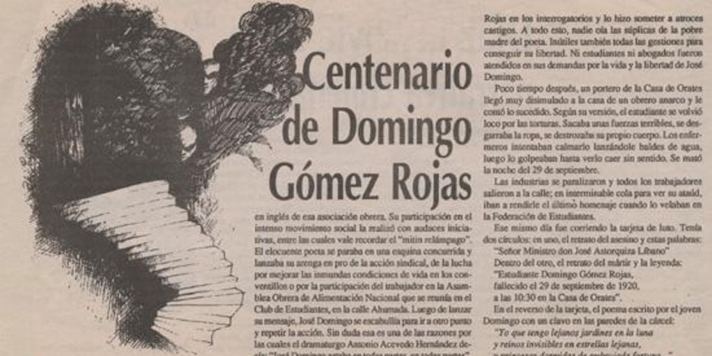 Centenario de Domingo Gómez Rojas