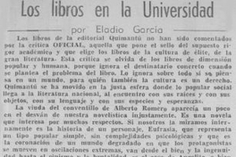 Los libros en la Universidad