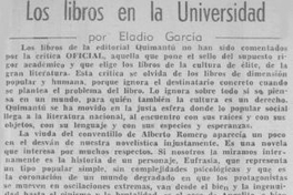 Los libros en la Universidad