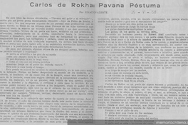 Carlos de Rokha : Pavana póstuma