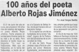 100 años del poeta Alberto Rojas Jiménez