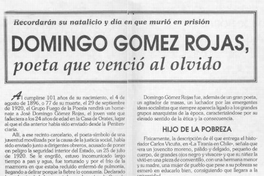 Domingo Gómez Rojas poeta que venció al olvido