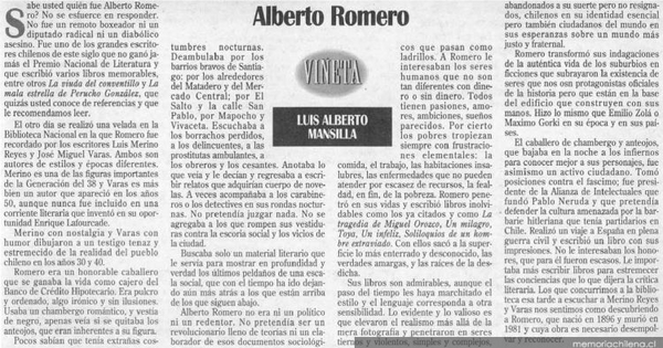 Alberto Romero : viñeta