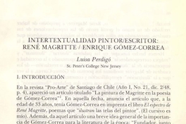Intertextualidad pintor/escritor; René Magritte/Enrique Gómez Correa