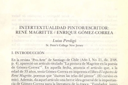 Intertextualidad pintor/escritor; René Magritte/Enrique Gómez Correa