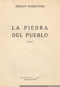 La piedra del pueblo : 1951-1953