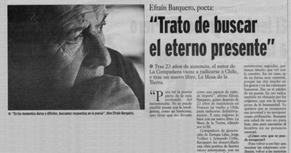Trato de buscar el eterno presente