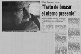 Trato de buscar el eterno presente