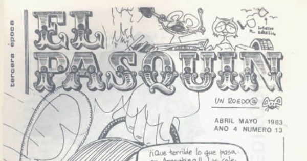 El Pasquín : año 4, nº 13, abril-mayo 1983