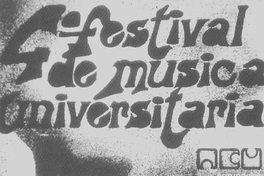 Afiche del IV Festival de Música Universitaria, 1980