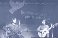 El dúo Schwenke y Nilo en el Caupolicán, durante un festival de la ACU en los años '70