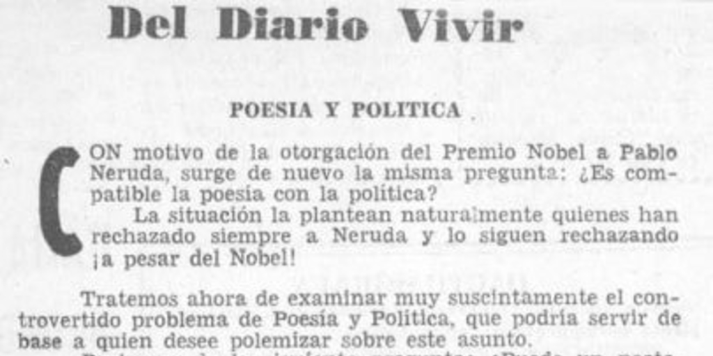 Poesía y política