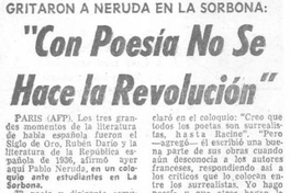 Con poesía no se hace la revolución