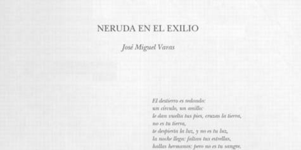 Neruda en el exilio