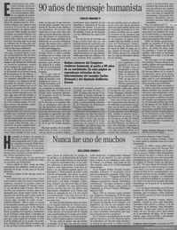 90 años de mensaje humanista